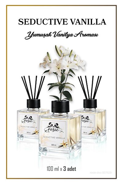 Rosie 3'lü Seductive Vanilla Çubuklu Oda Kokusu 100 ml