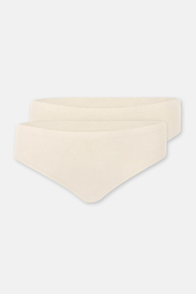Dagi Ecru 2-Pack Cotton Laser Cut Hipster Panties