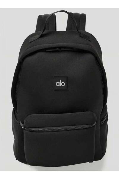 OIA double-shoulder backpack, water-resistant matte AiO black fitness bag