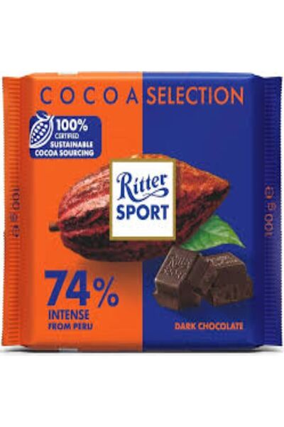 Ritter Sport 74% Peru Chocolate 100g x 12 pcs