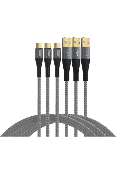 EFB USB-A auf USB-C Kabelset 60W QC 3A 3x2m