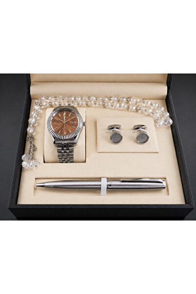 Giftbox3d Luxury Men's Gift Set – Watch, Pen, Cufflinks, and Prayer Beads | U...