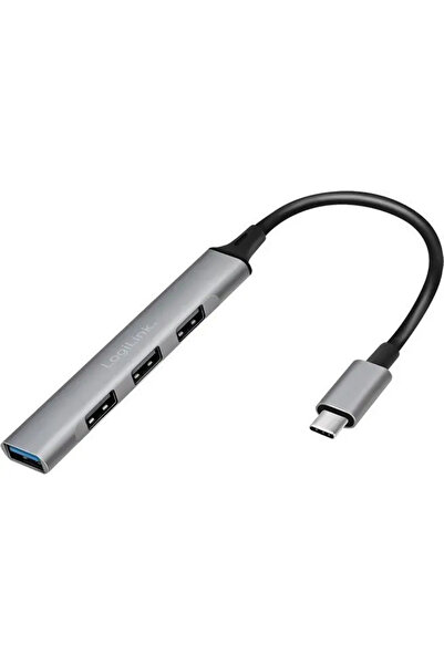 LogiLink UA0392 USB 3.2 Gen1 tip C hub cu 4 porturi, subțire, din aluminiu