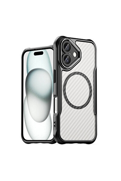 Hurtel Husă de silicon MagSafe din seria Leading pentru iPhone 16 Plus - Negru
