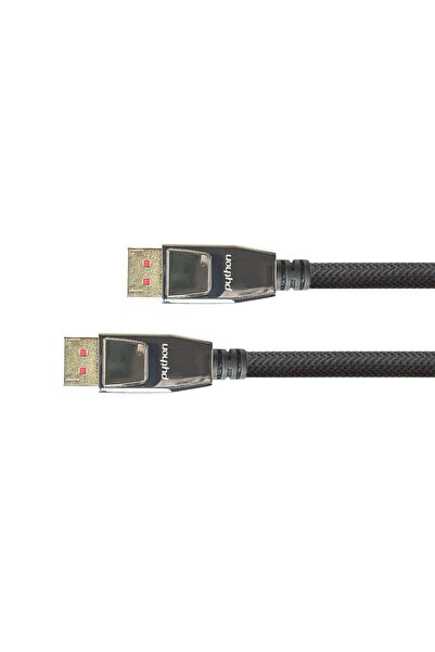 python ticaret Python DisplayPort 1.4 Kabel Nylongeflecht schwarz 5m