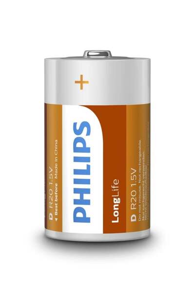 Philips Baterie zinc-oțel R20 / D 1,5V LongLife R20L2F/10 /2 buc./