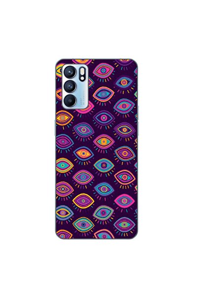 OEM Husa compatibila cu Oppo Reno6 5G Silicon Gel Tpu Model Tribal Eyes