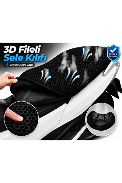 Vi Caro Husa scaun motocicletei Arora Quantum 125 Husa scaun din plasa 3D Pro...