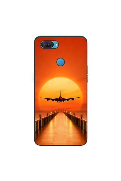 OEM Husa compatibila cu Oppo A12 Silicon Gel Tpu Model Airplane Sunset