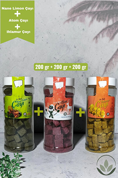DR.BLACK Dr. Black Küp Çay 3’lü Set 3x200 Gr | Nane Limon + Atom Çayı + Ihlam...