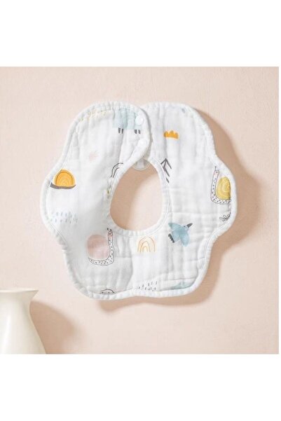 Be a better mom 3PCS Baby Drooling Bibs Organic Cotton 360° Rotate 8 Layers M...