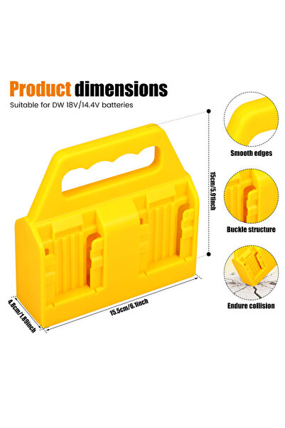 Choice 4Slot for DW 18V Portable Battery Holder for De.Walt 18V/14.4V for Mak...