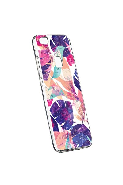 bestcase Husa Silicon, Transparent, Slim, Flori Tropicale, Huawei P10 LITE