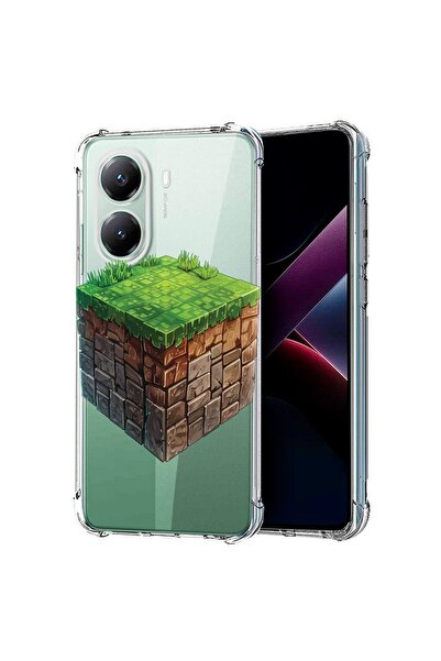 bestcase ¬Æ Husa compatibila Poco X7 Pro 5G, Anti Shock 1.5MM, Minecraft Worl...