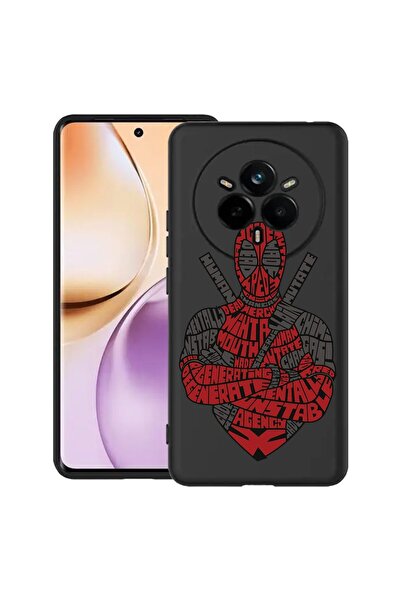 bestcase Husă pentru Realme 14 Pro Plus 5G, Roșu Calligraphy, Silicon subțire...