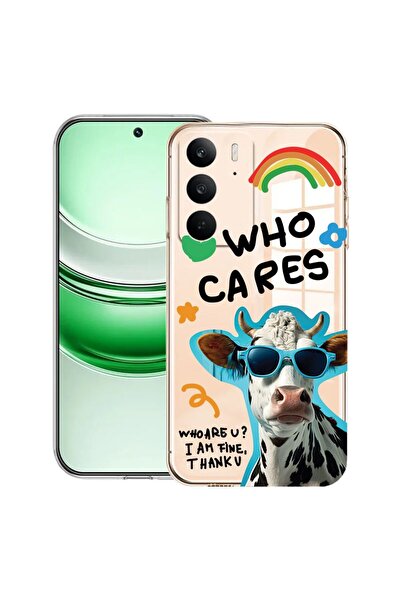 bestcase Husă transparentă din silicon pentru Realme C71, Cool Cow - Who Care...