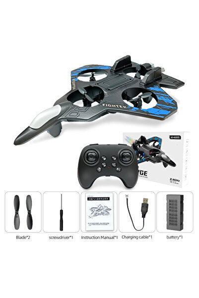 Choice Blue 1 Battery Foam RC Plane Fighter 2.4G Remote Control Stunt Glider ...