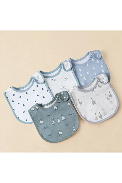 Choice5 Green Duck 5 Pcs/set Baby Bibs U-shaped Infant Saliva Towel Easy to W...