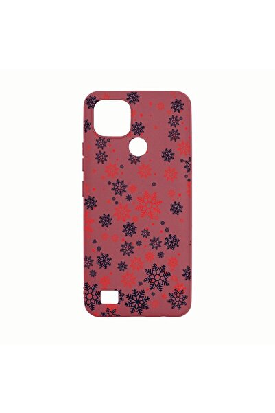 bestcase Силиконов калъф, съвместим с Realme C21, Зимен, устойчив на износван...