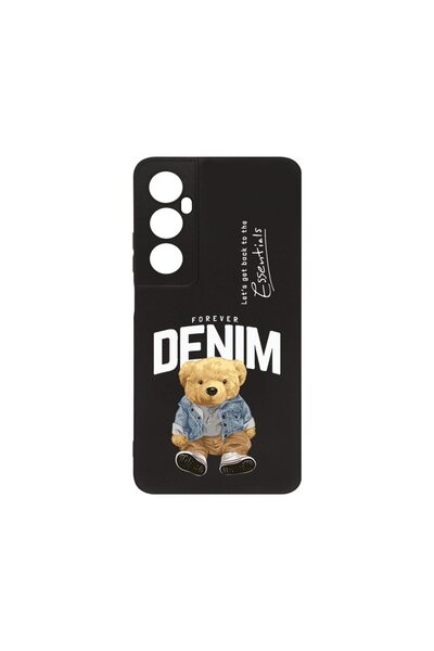 bestcase Θήκη Σιλικόνης Λεπτή 0.8MM, Συμβατή με Realme C65, Σχέδιο Τζιν Αρκου...