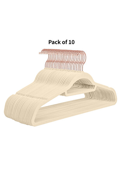 choice2 Ivory Seamless flocking rack for non-slip plastic clothes hanging hom...
