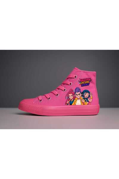 amazoondesing Roze vezane tenisice sa printom za cool devojke