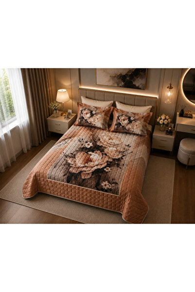 AYBERK HOME TEXTİLE Güz Four Seasons Quilted Double Duvet Cover Set 6-Piece