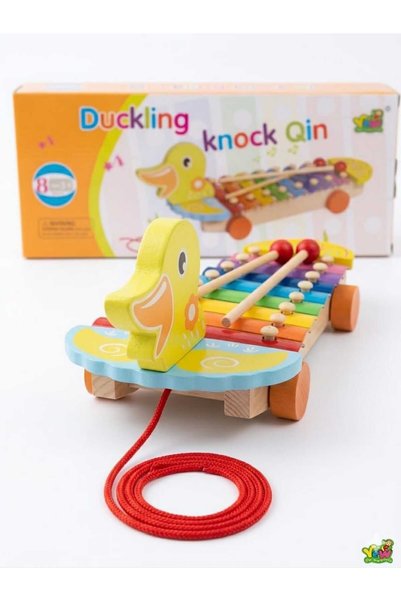 Gazi'nin Oyuncakları Gazi'Nin Toys Wooden Duck Xylophone Stringed Musical Instrument - Educational Developmental Toy 8-Tone