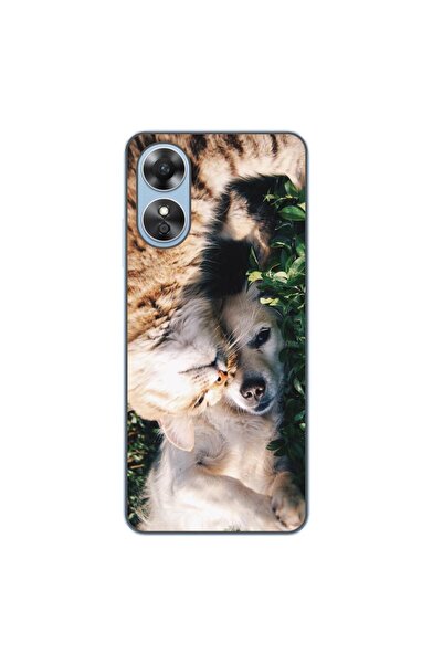 OEM Husa compatibila cu Oppo A17 Silicon Gel Tpu Model Caine si Pisica