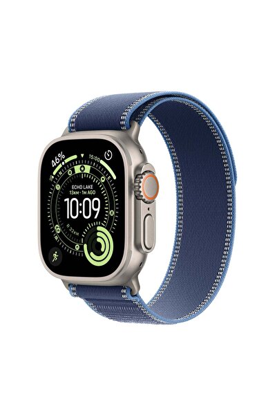 Apple ساعة Ultra 3 GPS + Cellular 49 مم، هيكل من التيتانيوم الطبيعي مع حلقة ز...