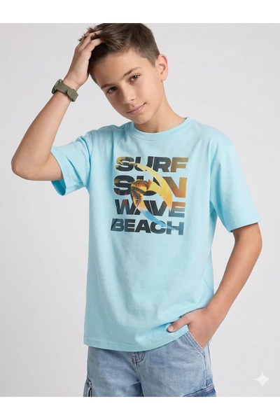 Edelweiss Boy's Front Printed T-Shirt