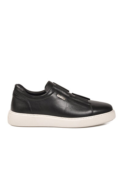 Pierre Cardin Black Genuine Leather Large Size Men's Casual Shoes 1662605B m