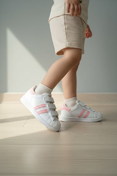 enoch Children's Classic Three-Stripe Velcro Retro Casual Sneaker Sports Shoes