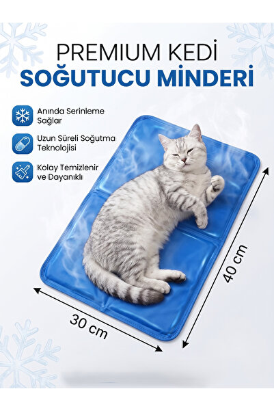 Tasma Market 30x40 cm Kendinden Soğutmalı Kedi Minderi Jel Teknolojili Serinl...