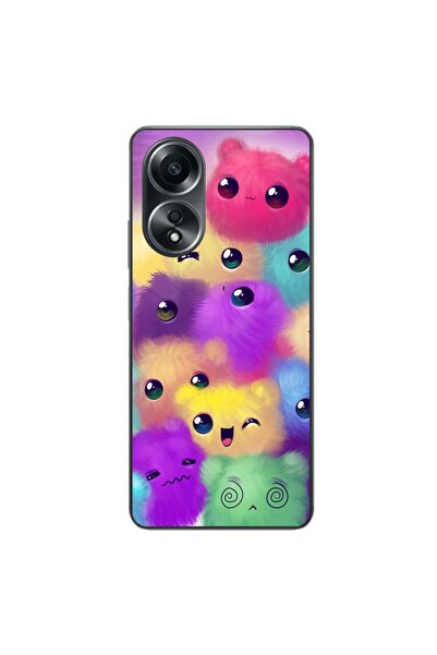 OEM Husa compatibila cu Oppo A58 4G Silicon Gel Tpu Model Pufosi Colorati