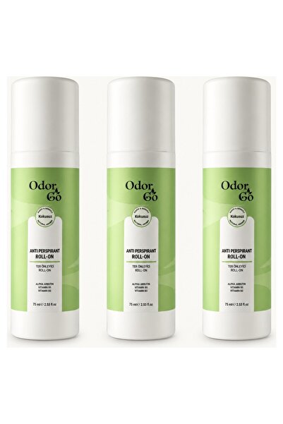 Odorgo Doğal Roll-On Deodorant 75ml (3'lü Paket) – Ter Kokusu Önleyici, Leke ...