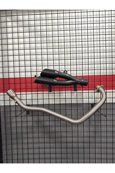 BAY TVS RAİDER HEADERS KOMPLE VE ÇİFT ÇIKIŞ SİYAH AKRAPOVİÇ EGZOZ SET