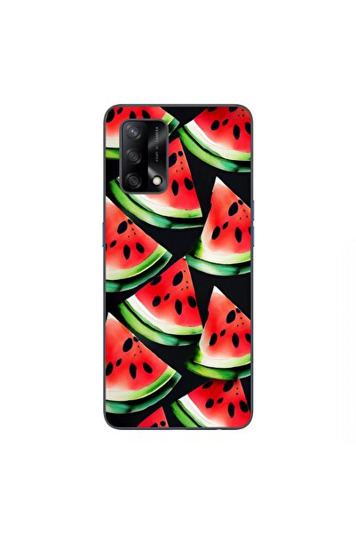 OEM Θήκη συμβατή με Oppo A74 4G από σιλικόνη gel TPU με σχέδιο φέτες καρπουζιού