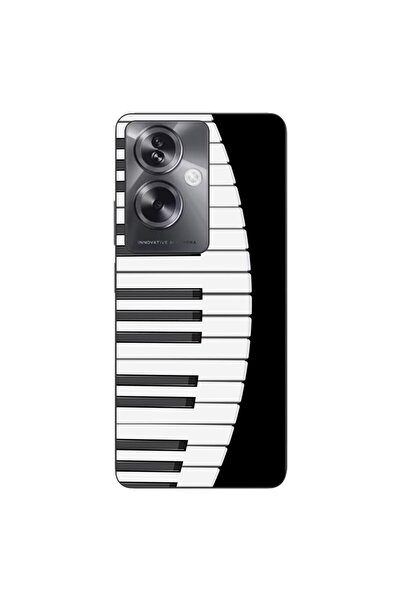 OEM Θήκη συμβατή με Oppo A79 5G από σιλικόνη gel TPU με σχέδιο πλήκτρων πιάνου