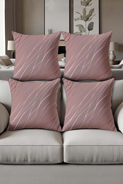 Dolce Mariee Digital Printed Soft Textured 4-Piece Throw Pillow Cover Set Krl...