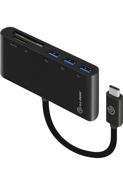 Alogic Adapter USB-C MultiPort Card Reader USB 3.0 schwarz