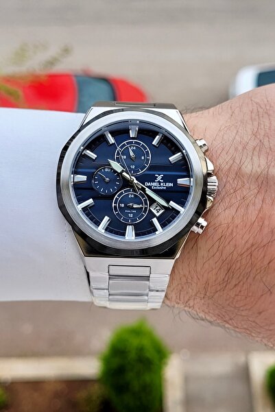 Daniel Klein Dial Blue Cord Metallic Color 44 mm 2 Year Warranty Internal Ind...
