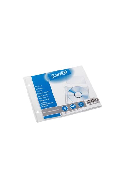 Bantex PP 1CD/DVD 180mic husă pentru discuri