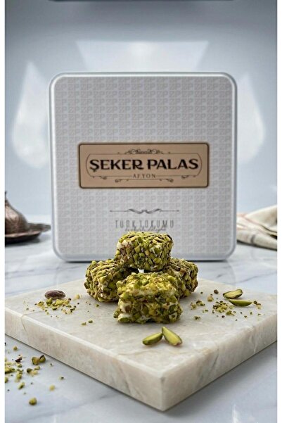 ŞEKER PALAS AFYON Antep Fıstıklı Baklava Lokum 500GR - Bol İri Yeşil Fıstıklı...