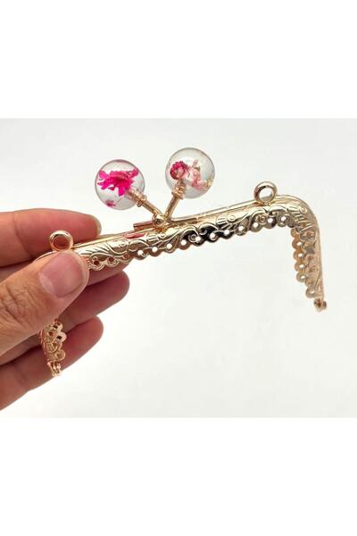 angel çanta aksesuar Clip pentru portofel de 10,5 cm cu flori fucsia