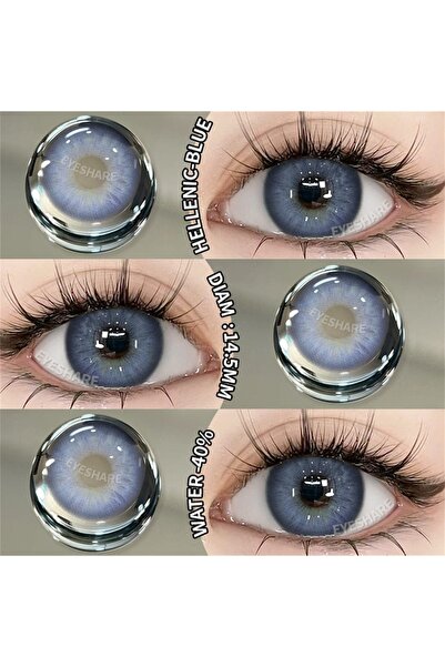 EYESSTORE Hellenıc Blue Doğal Görünümlü 1 Yıllık Mavi Göz Lensi