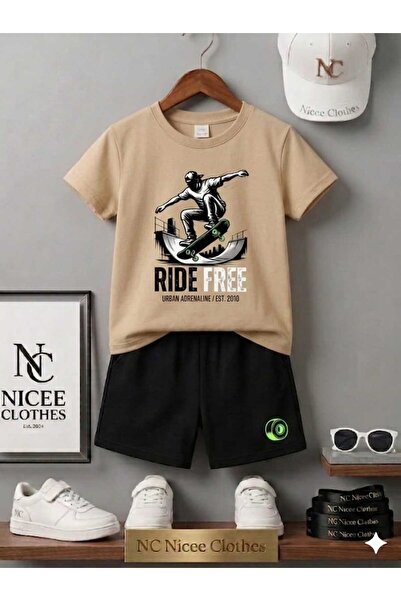 NC Nicee Clothes Tricou și pantaloni scurți de vară pentru copii, unisex (imp...