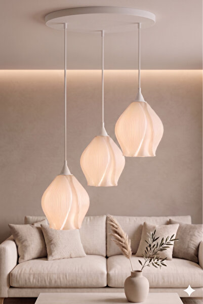 Rekatech LALE design Modern Beyaz Sarkıt Avize Pinterest Şık Tasarım Salon Mu...