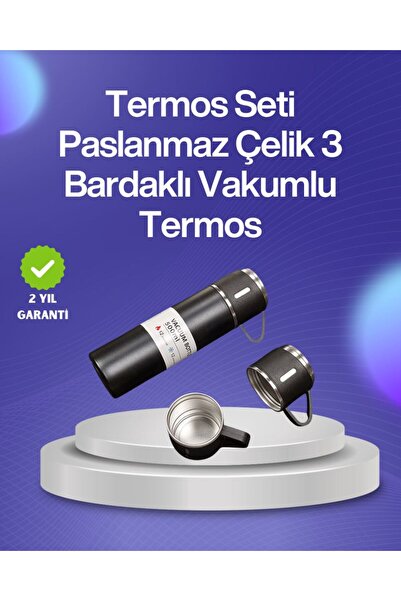 Genel Markalar Isıyı Uzun Süre Koruyan 500 ml Termos Seti | Çelik Gövde, 2 Ba...