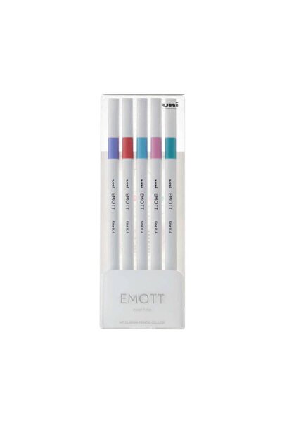 OEMS Uni Emott Everfine Fineliners 5 Colors No.5- 0.4mm